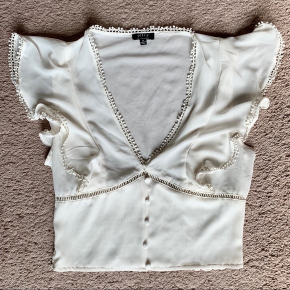 Lace Embroidered Ruffle Top - Picture 8 of 10